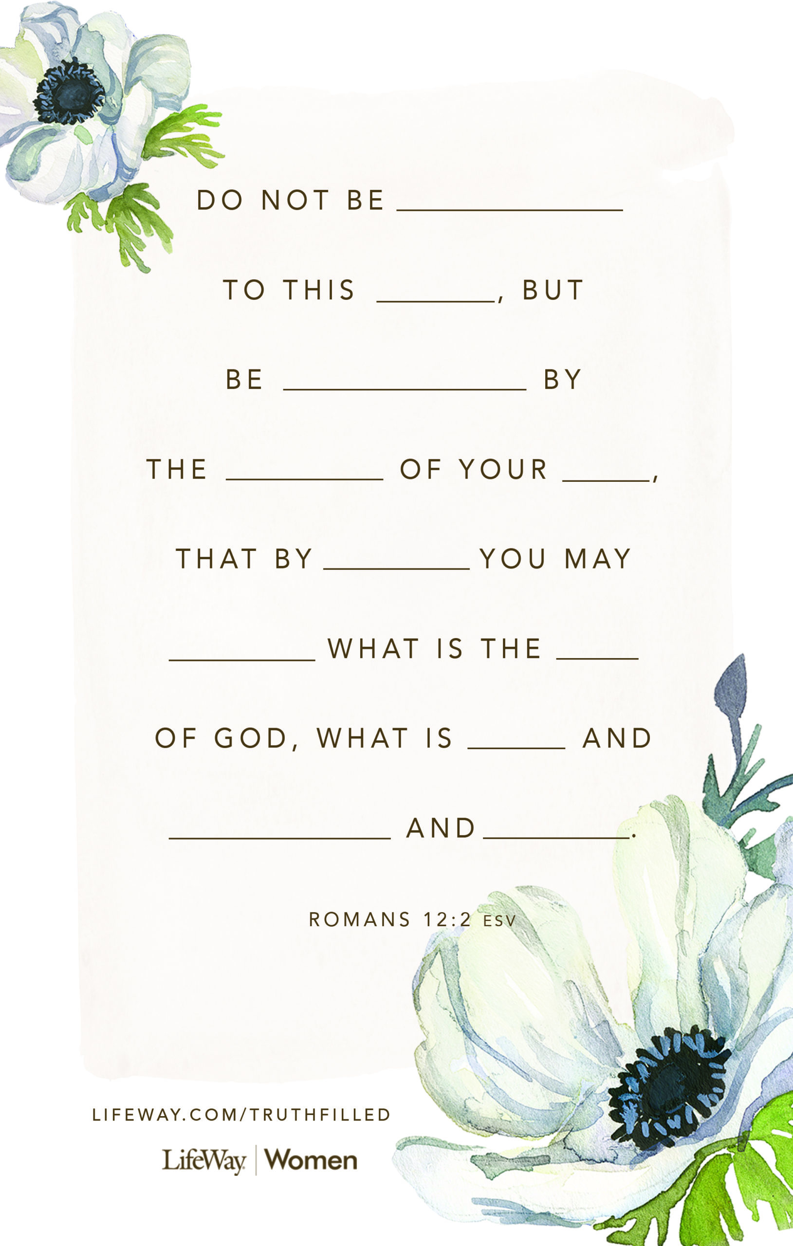 Be Truth Filled Scripture Memory Printables Lifeway Women