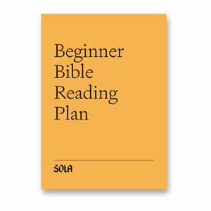 Beginner Bible Reading Plan Sola Media