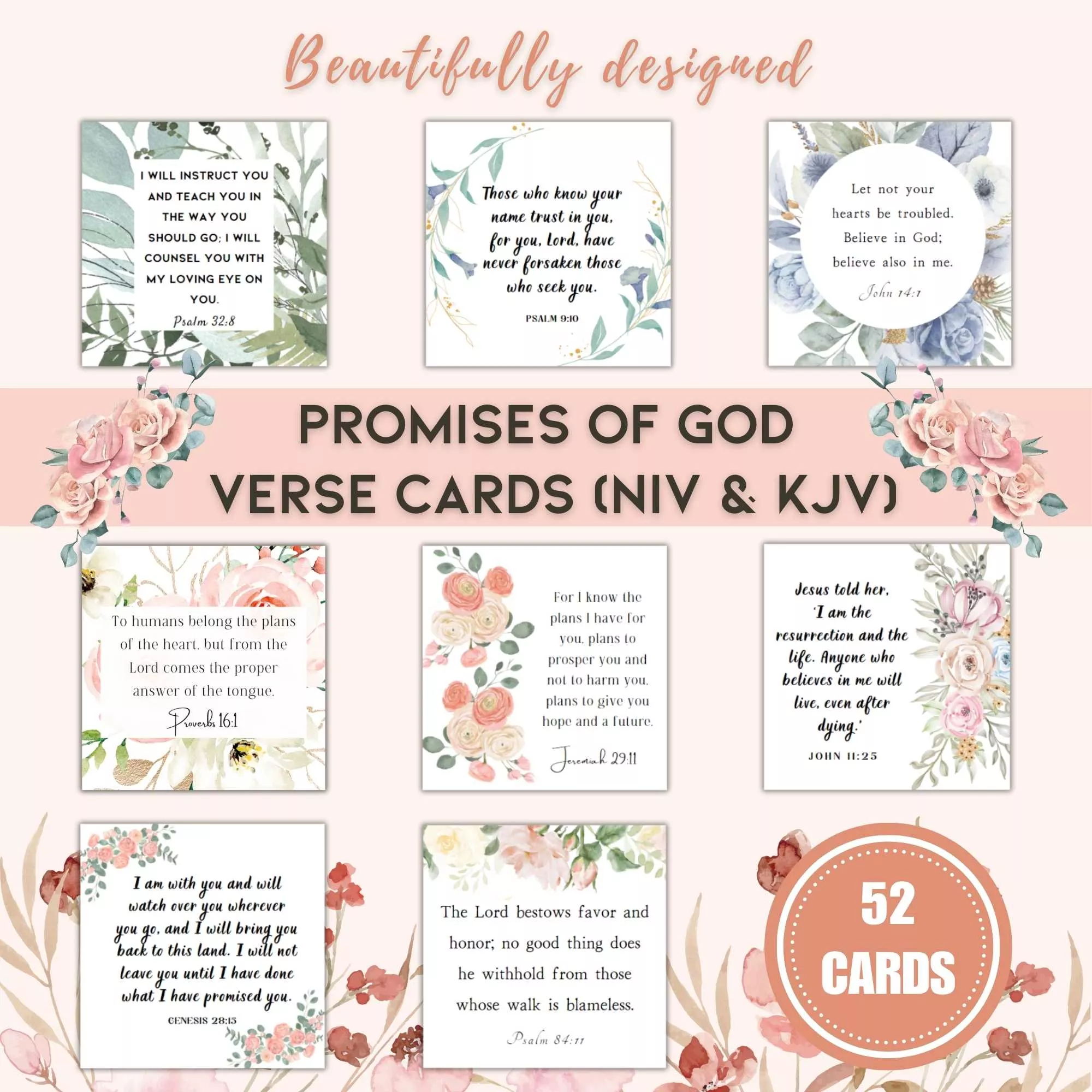 Best 52 Promises Of God Verse Cards For Women NIV And KJV