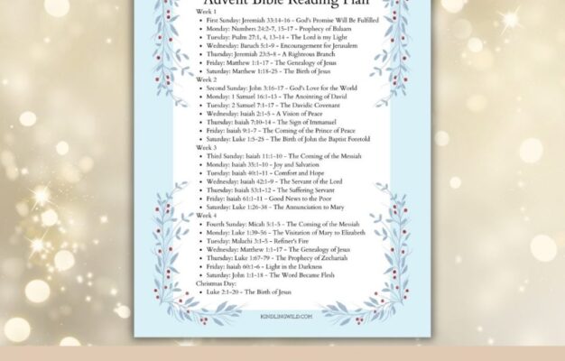 Best Advent Bible Reading Plan With Free Printable Kindling Wild