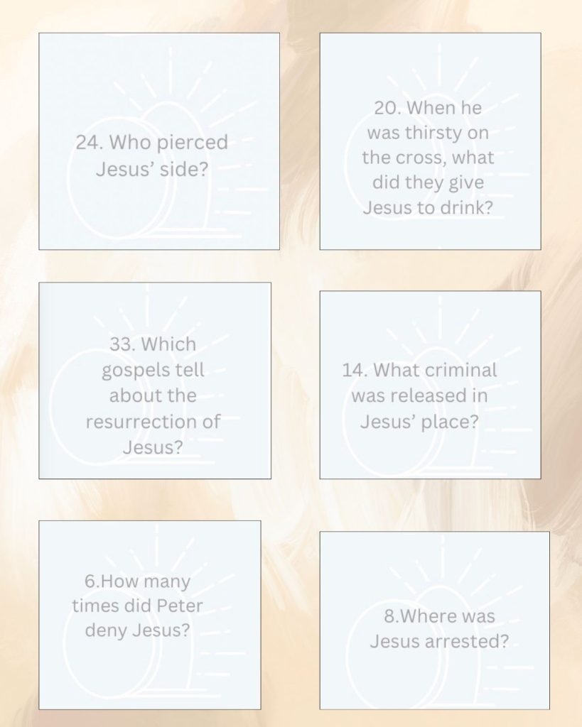 Bible Trivia for Kids Printable