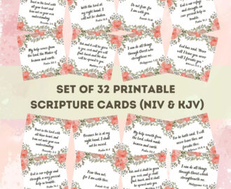 Best Set Of 32 Printable Scripture Cards NIV And KJV