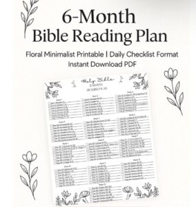 Bible 6 Month Reading Plan Etsy