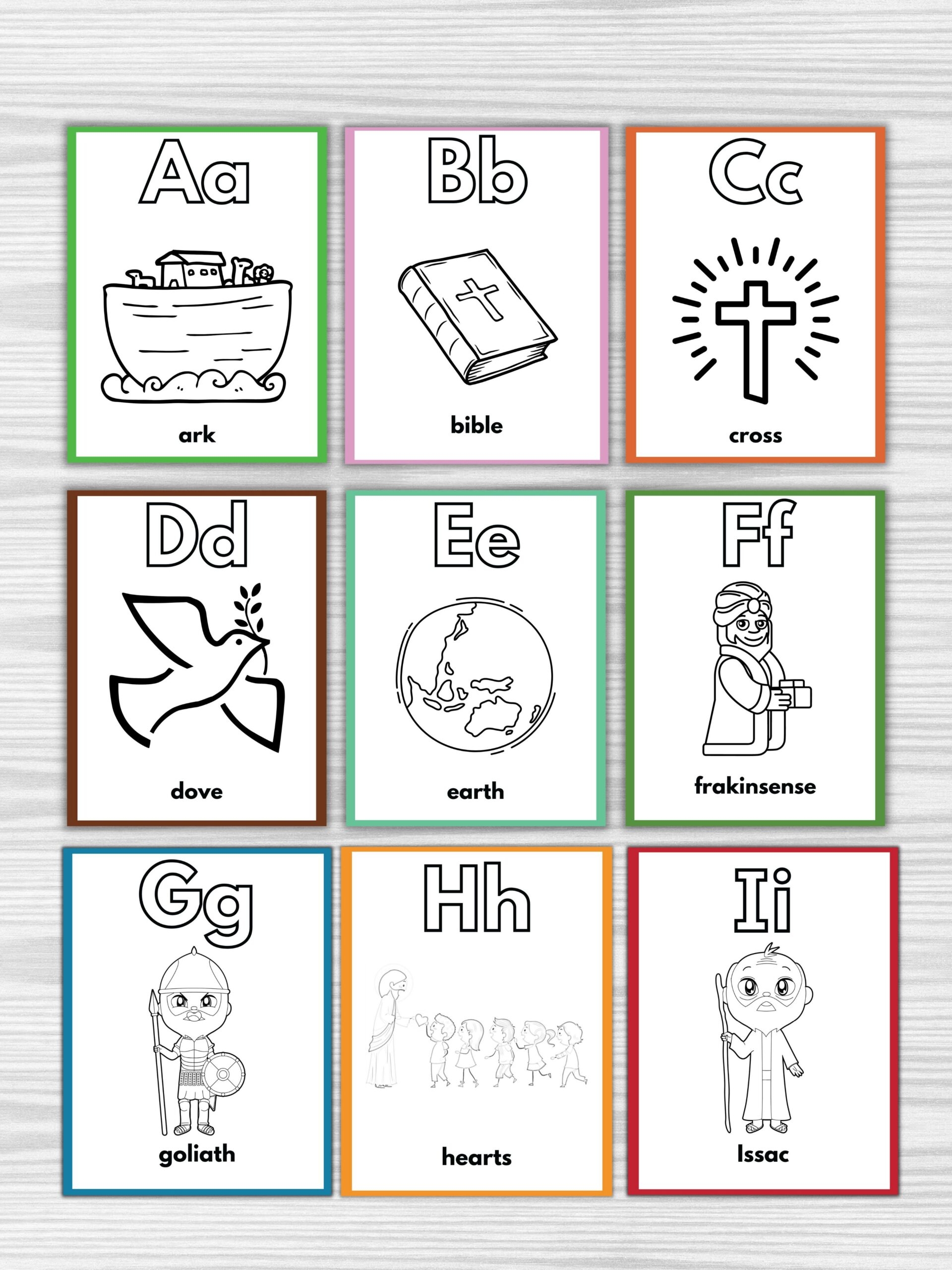 Bible Abc Printables Free Printable Coloring Template
