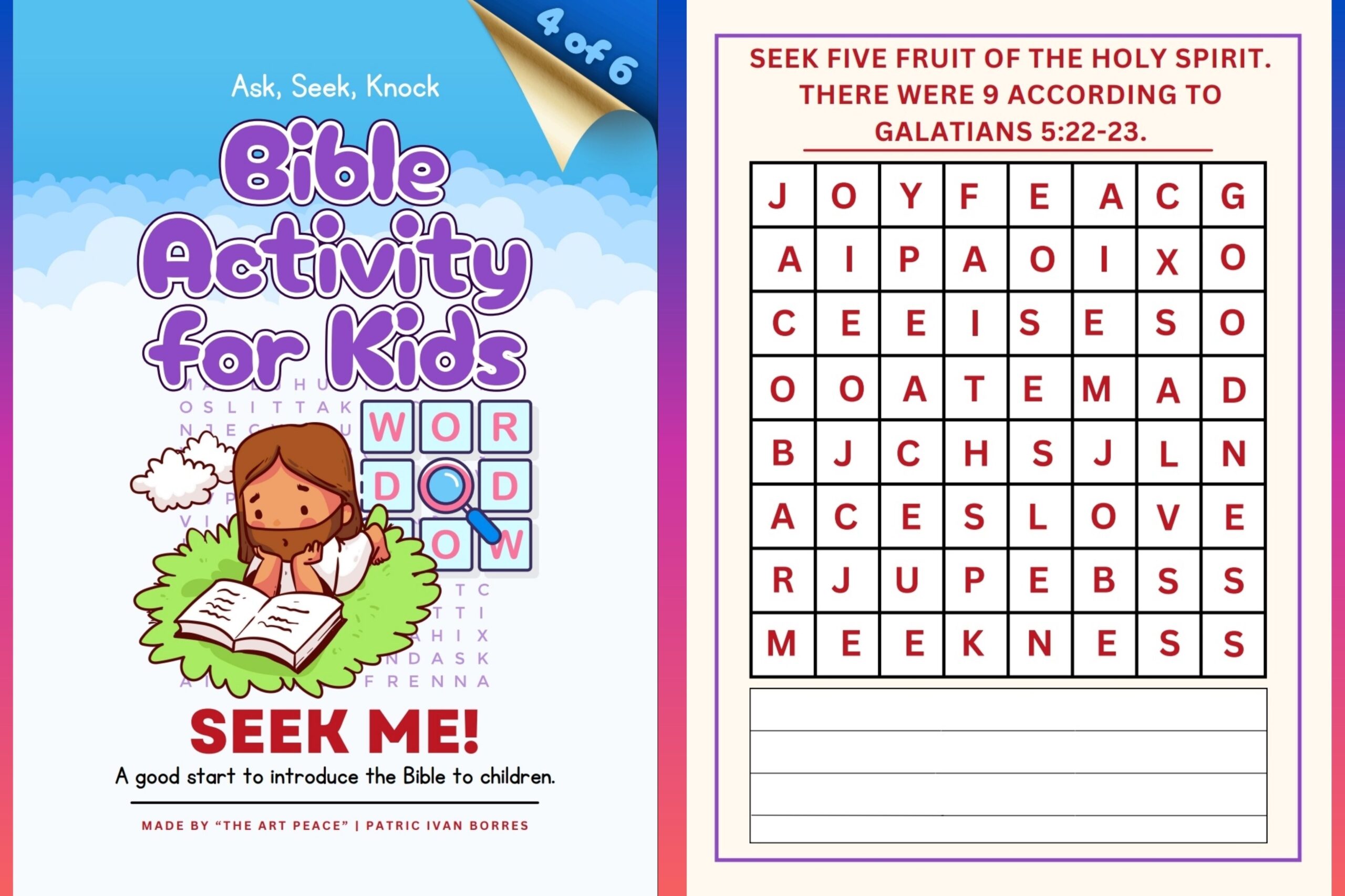 Bible Activity For Kids 6 SERIES ages 7 11 By TheArtPeace By Theartpeace Raket PH