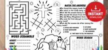 Bible Activity Worksheets For Adults Etsy