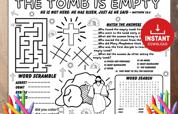 Bible Activity Worksheets For Adults Etsy