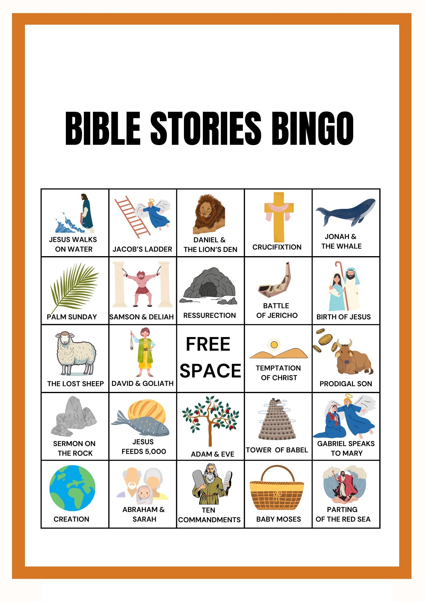 Bible Bingo Bible Stories Bingo 20 Bible Bingo Cards Bible Activity For Kids Bible Activity Sunday School Bingo Bible Stories Game Etsy Australia