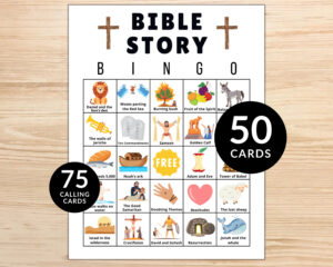Bible Bingo Bible Story Bingo Bible Games Printable Bible