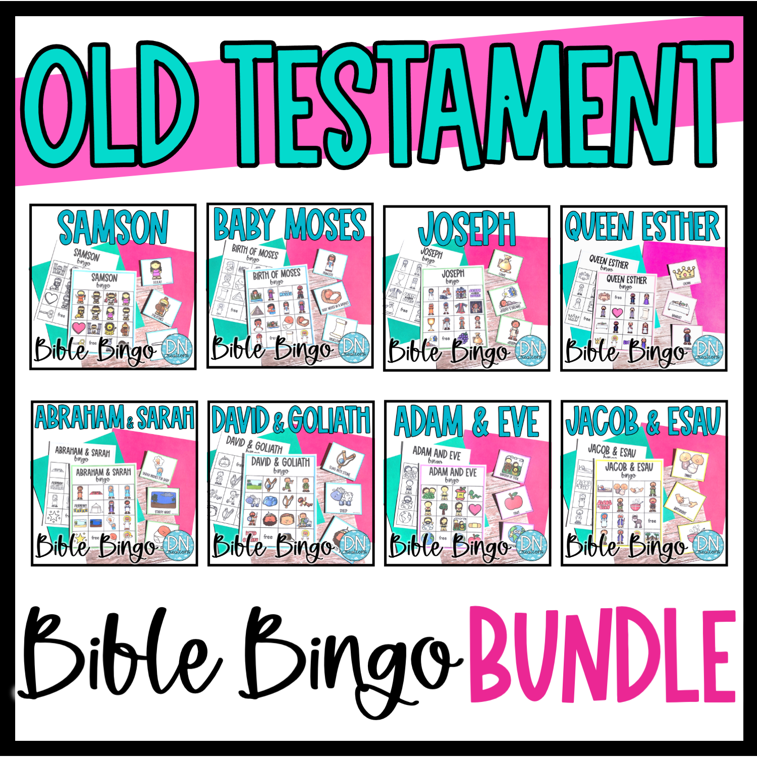 Bible Bingo Bundle Old Testament L Bible Story Activities L Fun Bible Games Made By Teachers