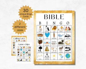 Bible Bingo Cards Printable Bible Stories Activity For Kids