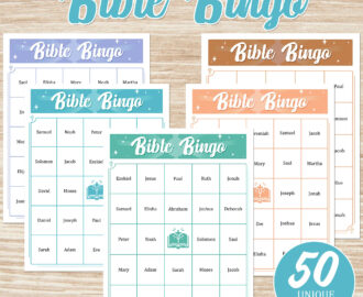 Bible Bingo Printable Game 50 Cards With Bible Characters Christian Bingo For Kids And Adults Etsy