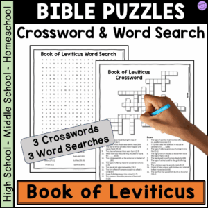 Bible Book Of Leviticus Crossword Word Search Puzzle Activities Made By Teachers