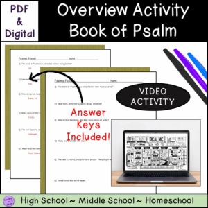 Bible Book Of Psalm Summary Overview Activity Made By Teachers