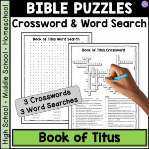 bible book of titus crossword word search puzzle activities made by teachers