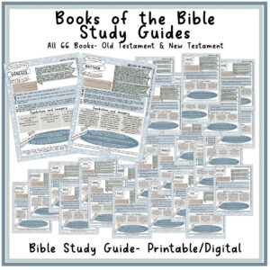 bible book summary guide printable bible books student summary lesson for each book of the bible old new testament digital study tool etsy