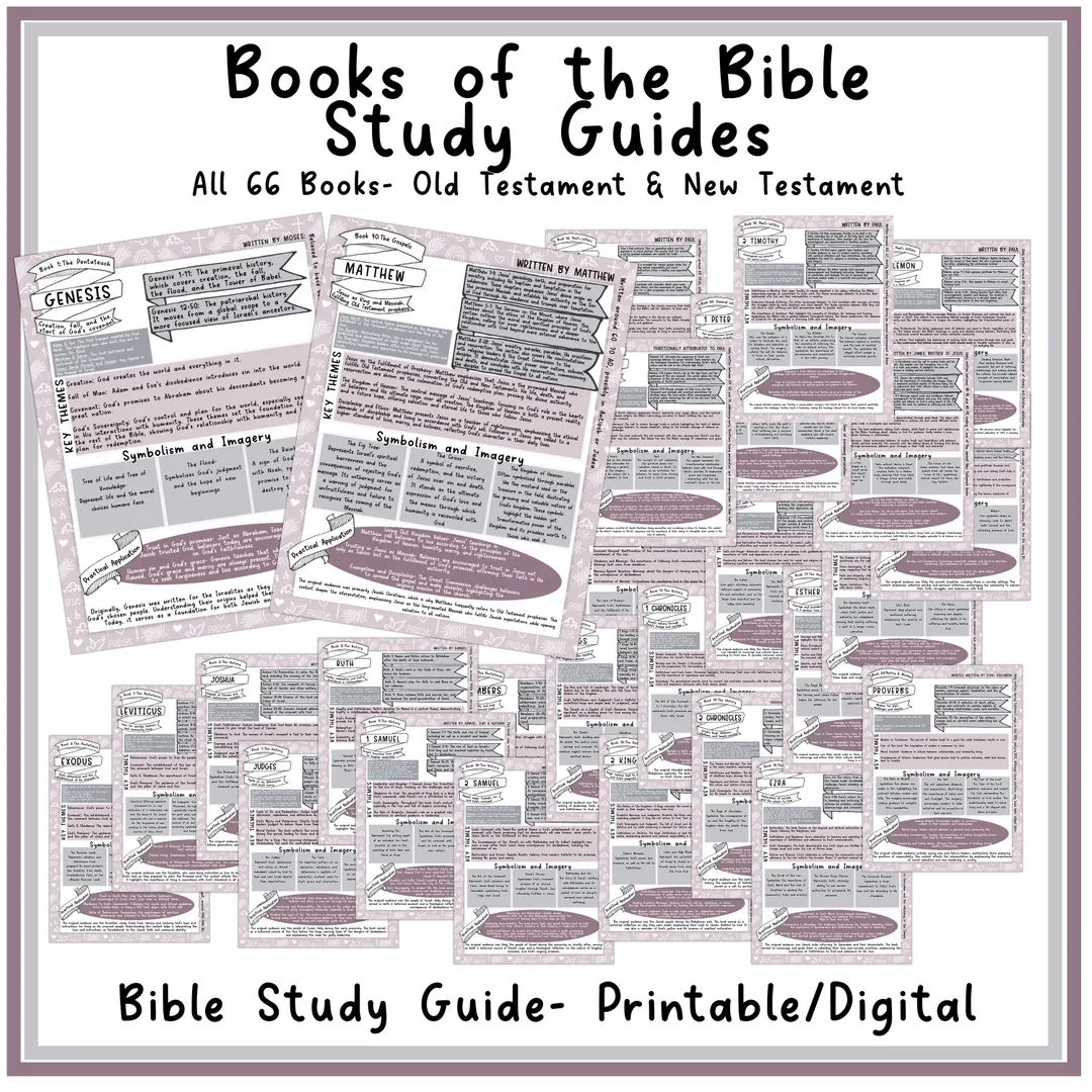 Bible Book Summary Guide Printable Women s Bible Study Tool Printables Lesson For Each Book Of The Bible Old New Testament Digital Etsy