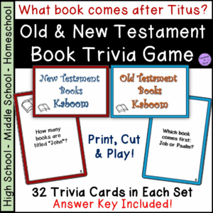 Bible Books Order Trivia Games Activity BUNDLE Made By Teachers