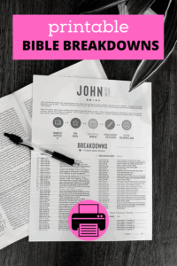 bible breakdowns printable