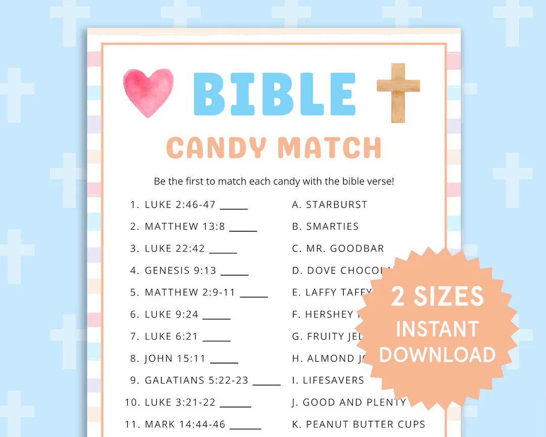 Free Toddler Bible Lessons Printable Using Candy