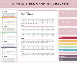 Bible Chapter Checklist Printable Bible Journaling Bible Tracker Bible Reading Plan Bible In A Year Protestant Bible A4 And Letter Etsy