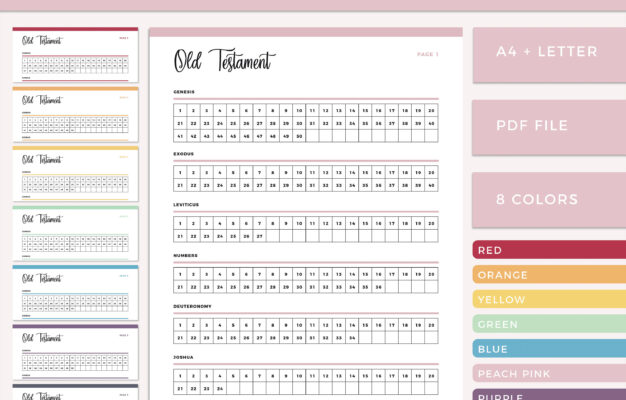Bible Chapter Checklist Printable Bible Journaling Bible Tracker Bible Reading Plan Bible In A Year Protestant Bible A4 And Letter Etsy