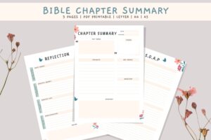 bible chapter summary template bible study bundle