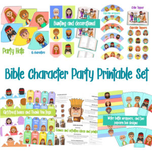 Bible Character Printable Party Bundle Pack Digital Download Etsy