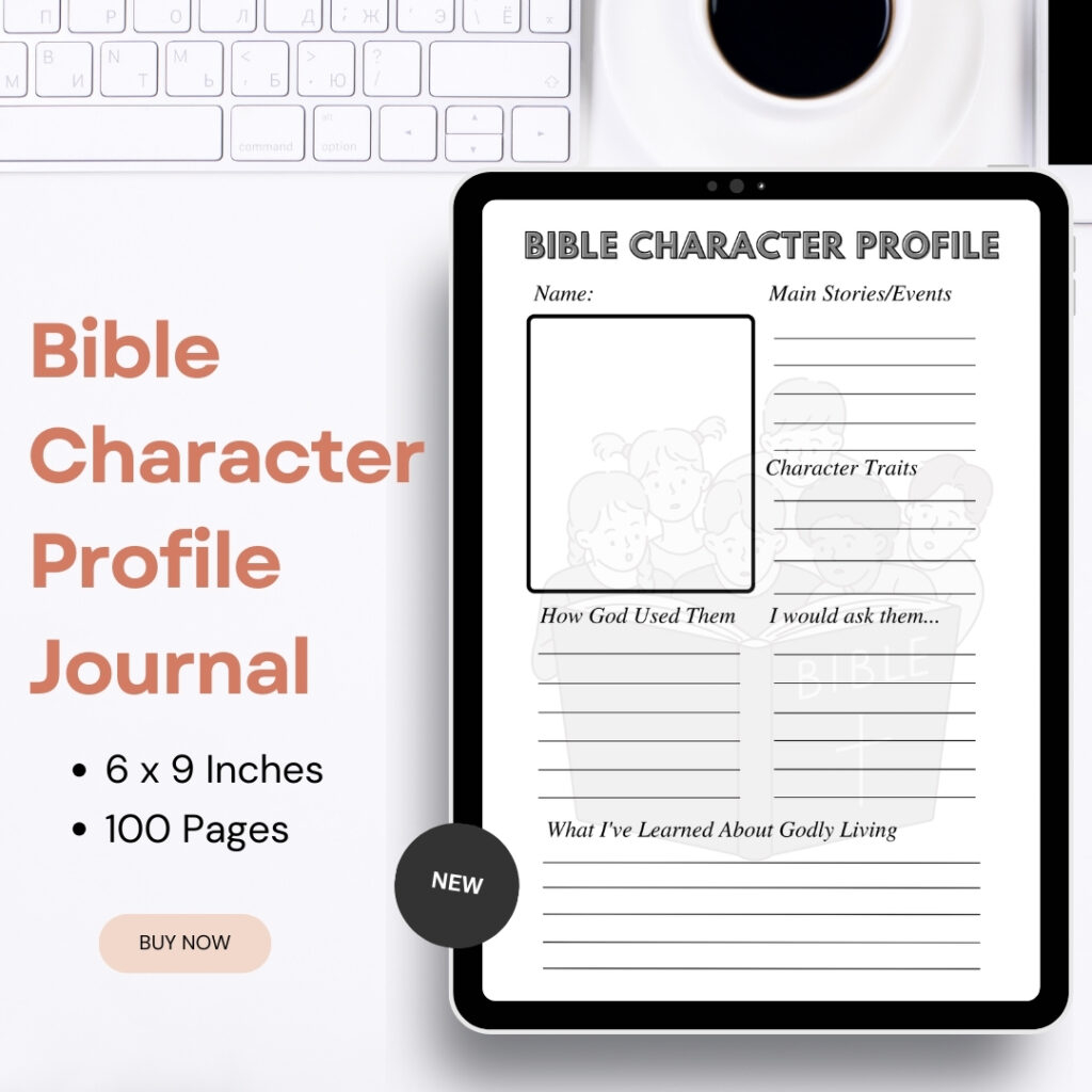 Bible Character Profile Journal Editable Canva Template Omnimart24h