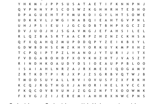 Bible Characters Word Search WordMint