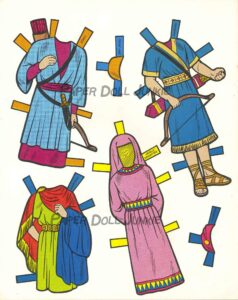 Bible Children Paper Dolls Vintage Paper Doll Printables PDF And