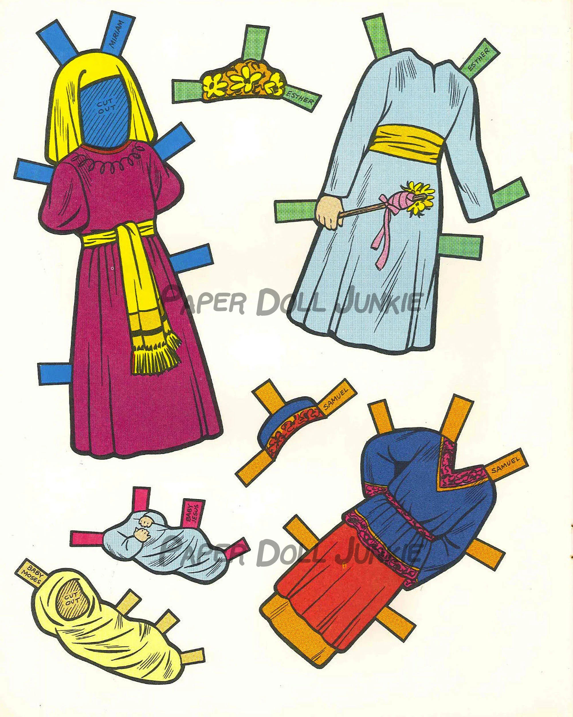 Bible Children Paper Dolls Vintage Paper Doll Printables PDF And 
