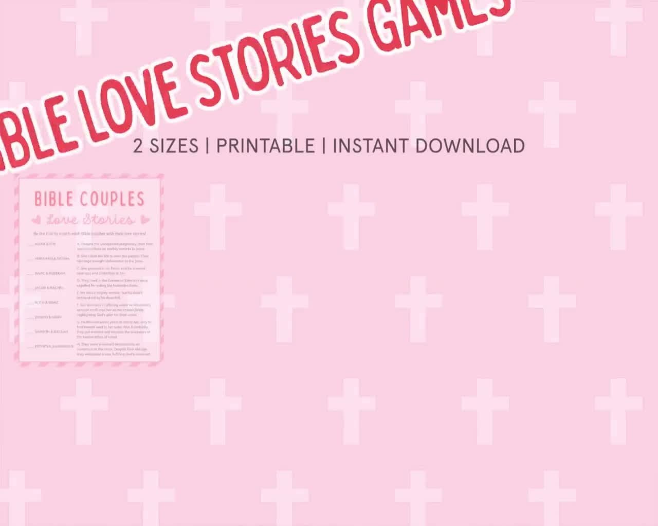 Printable Bible Games Fun About Love