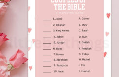 Bible Couples Match Game Valentine Bible Match Party Game Bible Games For Kids Adults Fun Church Party Games Etsy