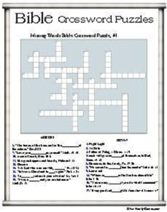 Bible Crossword Puzzles Clues Include Bible Verse Locations Etsy