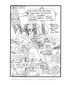 Bible Doodle Study Guide For John 1 1 18 The Prologue Etsy