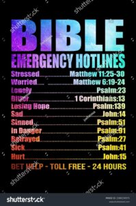 Bible Emergency Hotline Numbers Study Stock Illustration 2366234975 Shutterstock