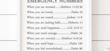 Bible Emergency Numbers Best Christian Art Give It To God Don t Lose Hope Lonely Stress Relief Gift Worried Psalms Bible Verses TLC Etsy