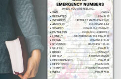 Bible Emergency Numbers Bible Printable Bible Gift Church Gift Etsy