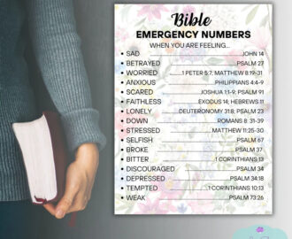 Bible Emergency Numbers Bible Printable Bible Gift Church Gift Etsy