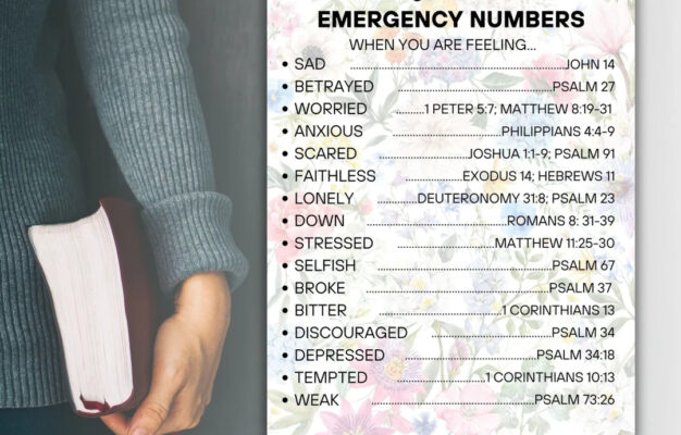Bible Emergency Numbers Bible Printable Bible Gift Church Gift Etsy