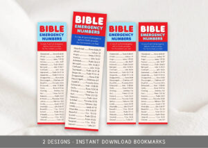 Bible Emergency Numbers Bookmark Printable Emergency Bible Verse Bookmark Instant Download Bible Scriptures List Bible Verse Etsy