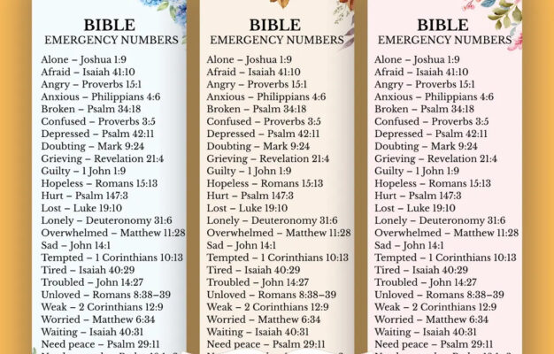 Bible Emergency Numbers Bookmark Printable Emergency Bible Verse Bookmark Scripture Emergency Numbers Bible Verse Phone Numbers Bookmark Etsy