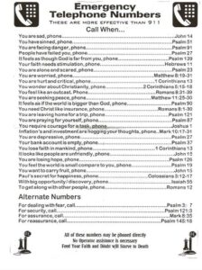 BIBLE EMERGENCY NUMBERS On Pinterest