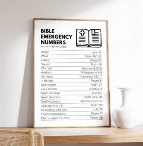 Bible Emergency Numbers Poster Bible Verse Hotlines Christian Wall Art Friendship Gift Affirmations For Christians Etsy