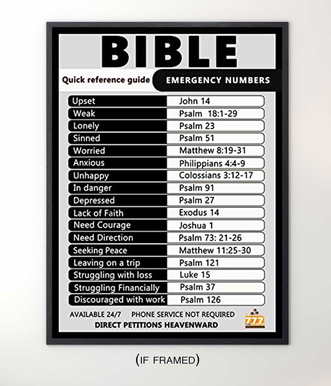 Emergency Bible Verses Printable PDF