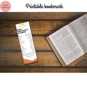 Bible Emergency Numbers Printable Bookmark Bible Digital Womenbook Mark Men Book Lover Christian Bookmark Church Gift Printable Etsy