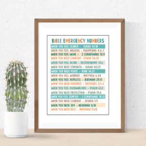 Bible Emergency Numbers Printable Emergency Bible Numbers Emergency Numbers Bible Verses Emergency Bible Scriptures Etsy