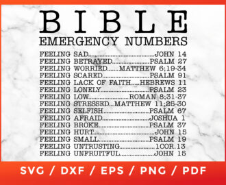 Bible Emergency Numbers SVG Bible Emergency Hotline Jesus Numbers Christian For Cricut Silhouette Cameo Cut Files Vinyl Clip Art Download Etsy