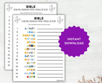 Bible Emoji Pictionary Game Church Activity digital Download Etsy